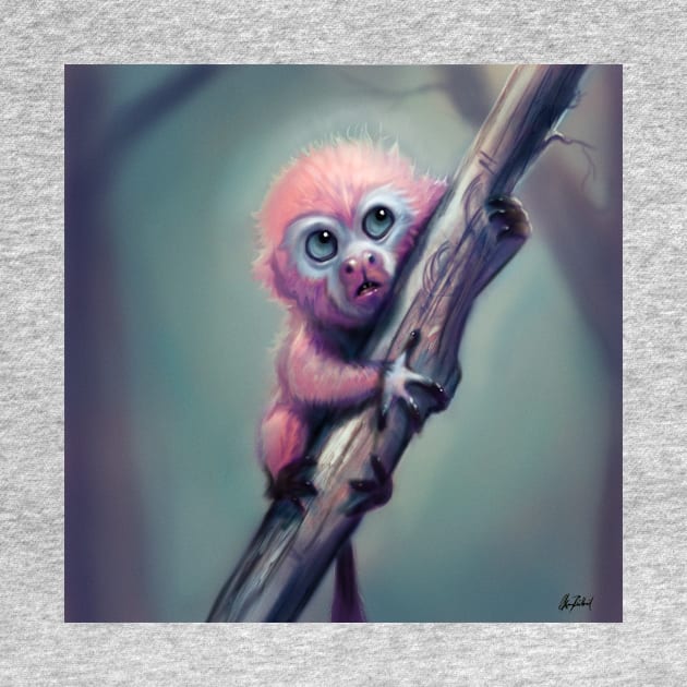 Pink little monkey by Artofokan